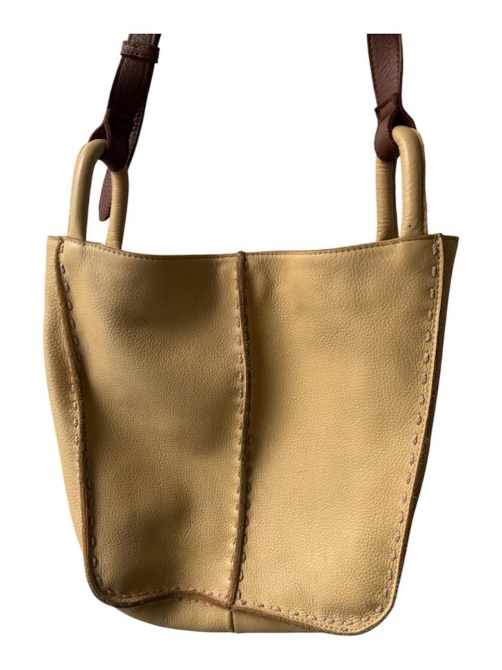 The Sak Los Feliz Slouchy Crossbody Bag Buttercup Adjustable Strap Soft Leather